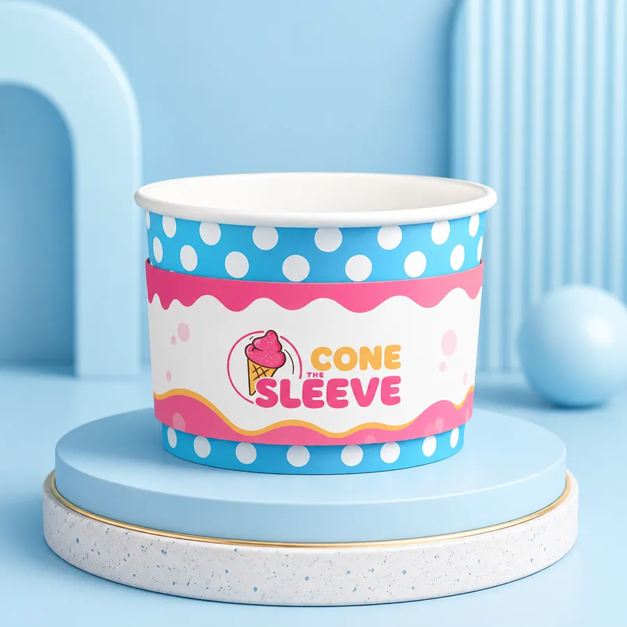 20 oz Ice Cream Cup Sleeves