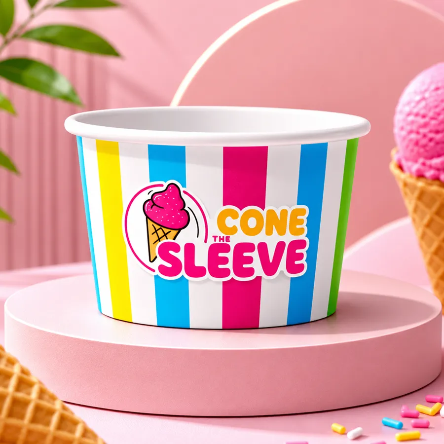 Colored Ice Cream Cups