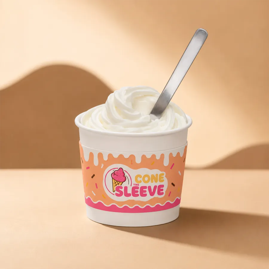 Compostable Ice Cream Cup Sleeves