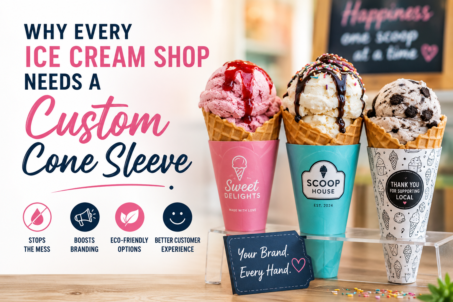 Why Every Ice Cream Shop Needs a Custom Cone Sleeve