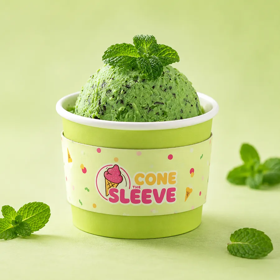Ice Cream Cup Sleeves Lids