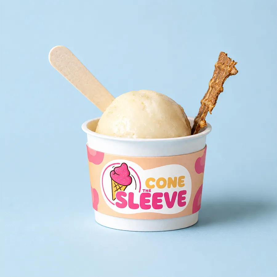 Minimal Design Ice Cream Cup Sleeves