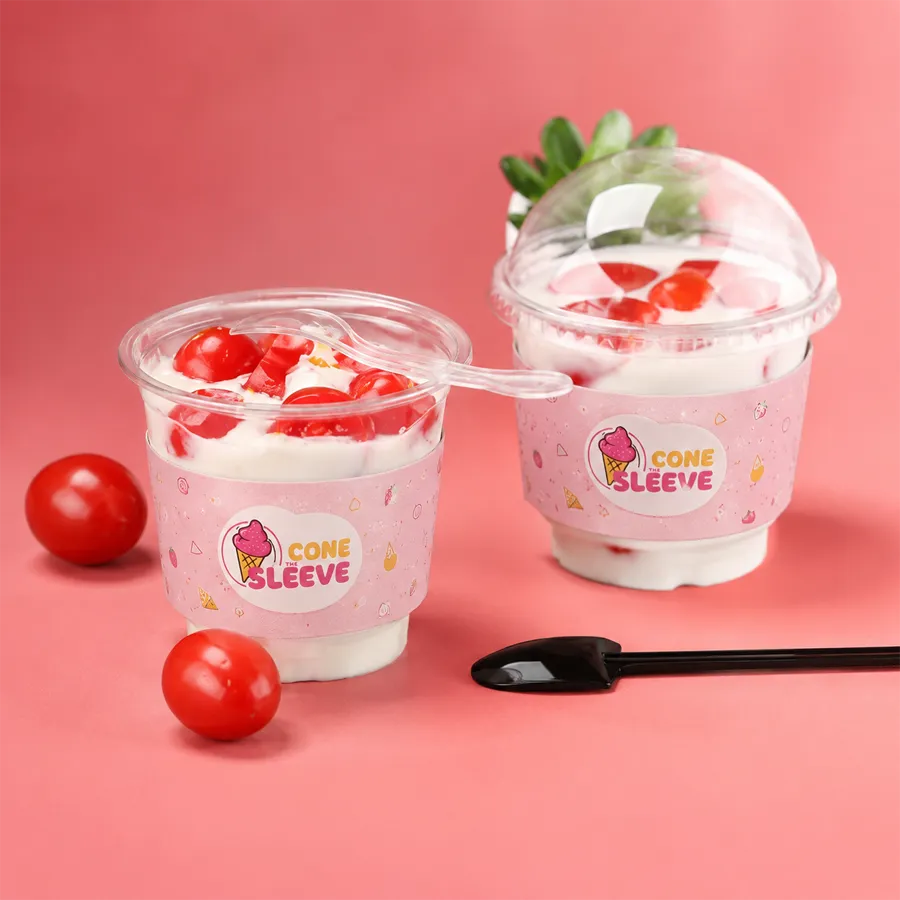 Plastic Ice Cream Cup Sleeves