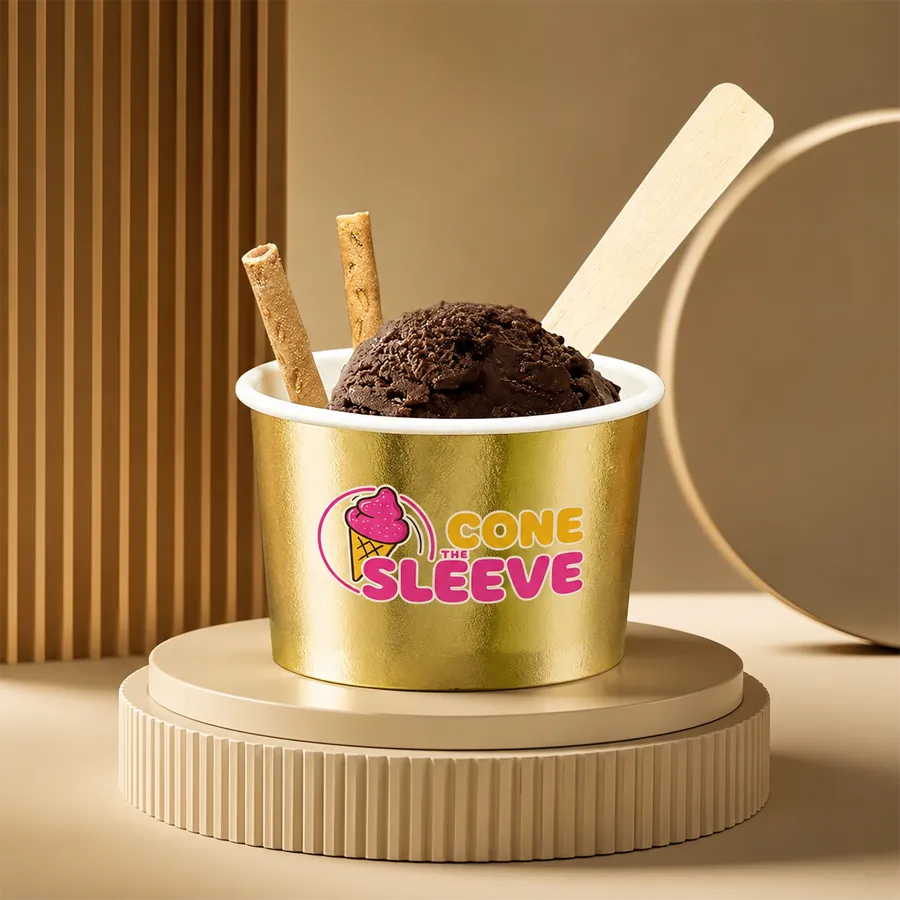 Gold Ice Cream Cups