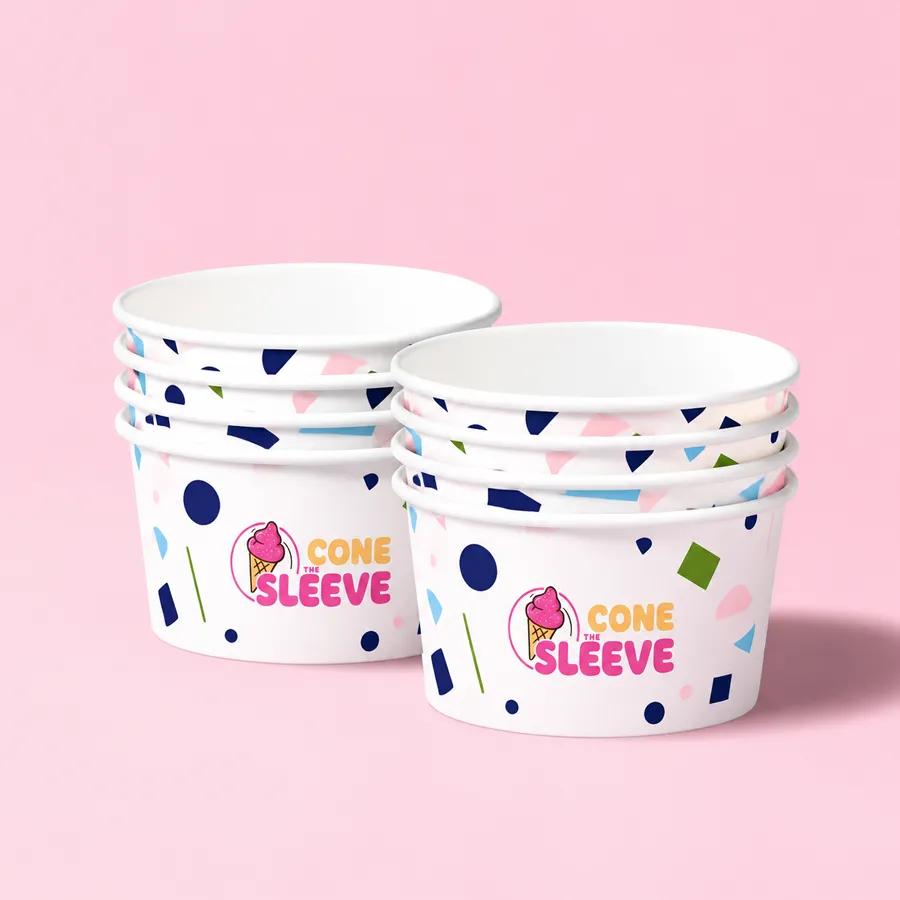 Ice Cream Cup Sleeves for Cafes