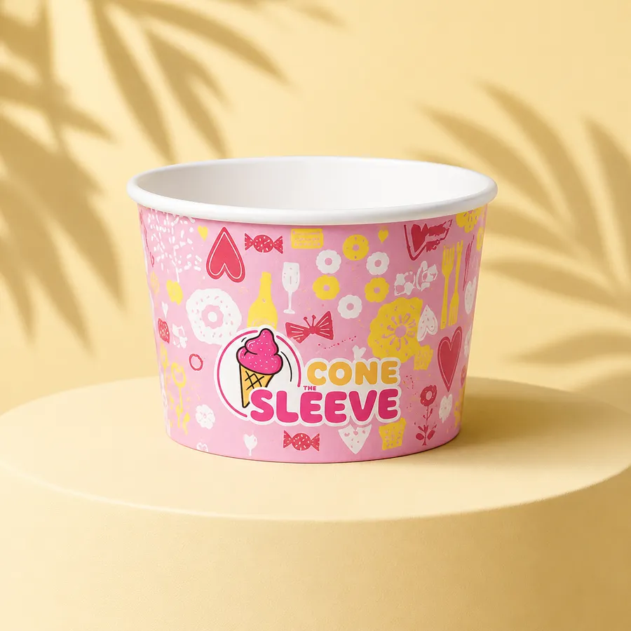 Ice Cream Cup Sleeves for Restaurants