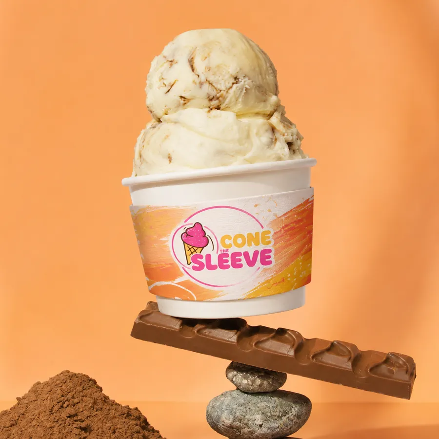 Ice Cream Cup Sleeves for Takeaway