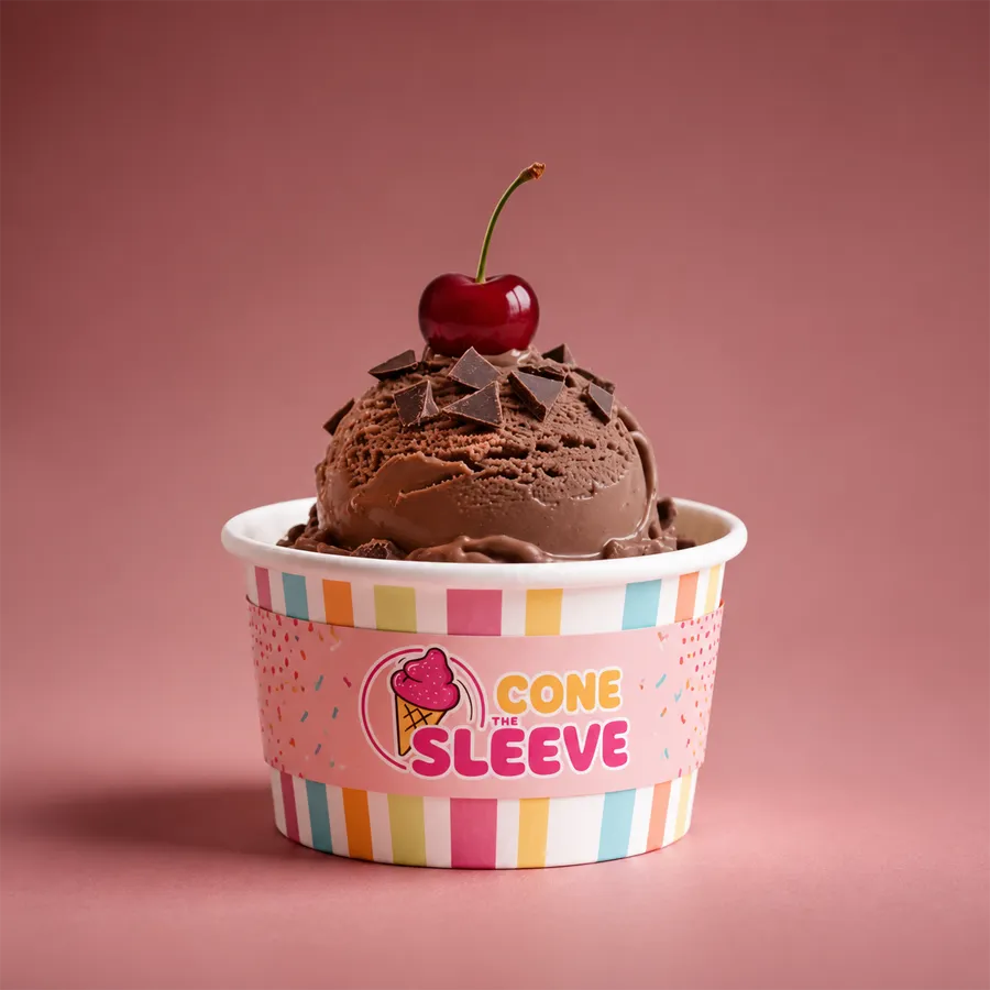 Paper Ice Cream Cup Sleeves