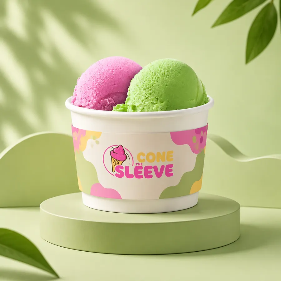 Ice Cream Cup Sleeves for Restaurants