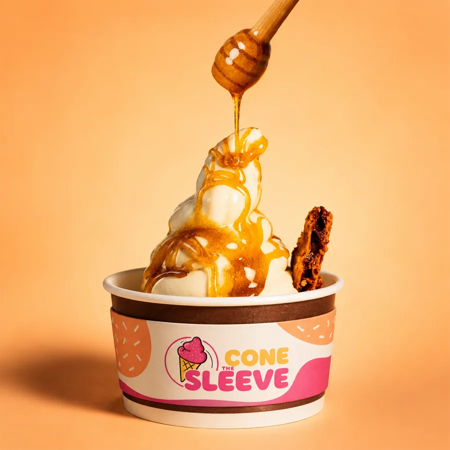 Single Wall Ice Cream Cup Sleeves