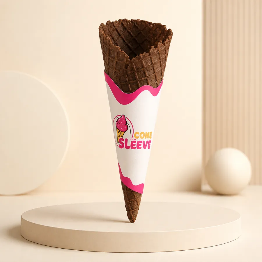 The Konery Dark Chocolate Waffle Cone Sleeves