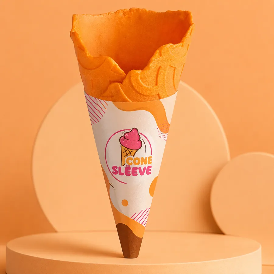 The Konery Orange Creamsicle Waffle Cone Sleeves