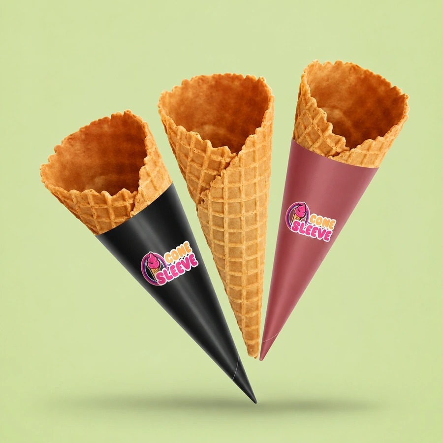 The Cone Guys Chocolate Chip Cookie Ice Cream Cone Sleeves