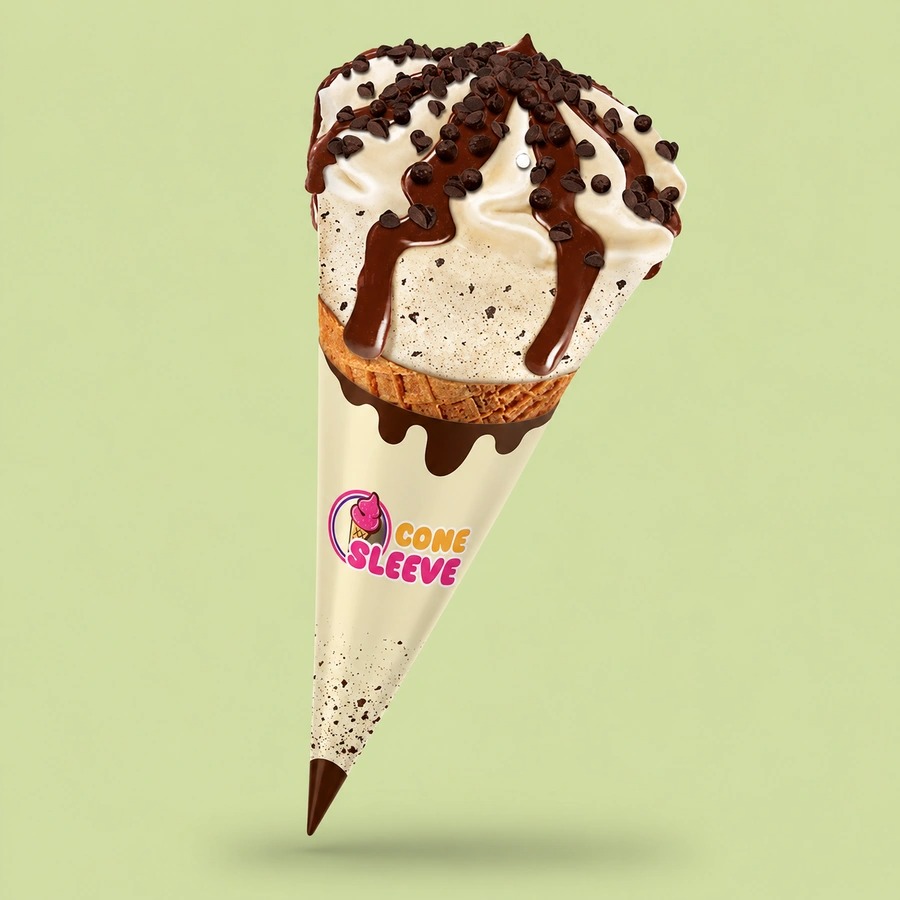 The Cone Guys Chocolate Cookie Ice Cream Cone Sleeves